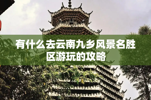 有什么去云南九乡风景名胜区游玩的攻略