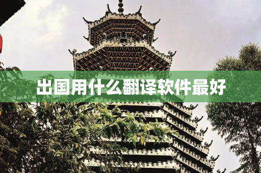 出国用什么翻译软件最好