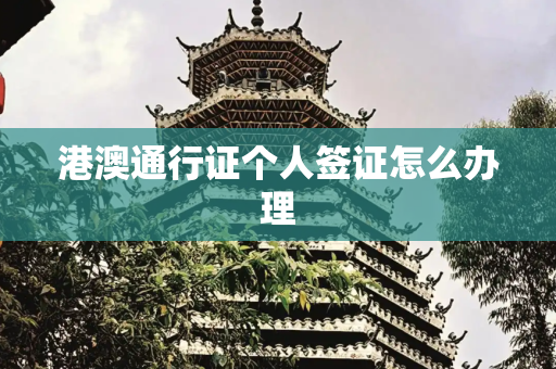 港澳通行证个人签证怎么办理