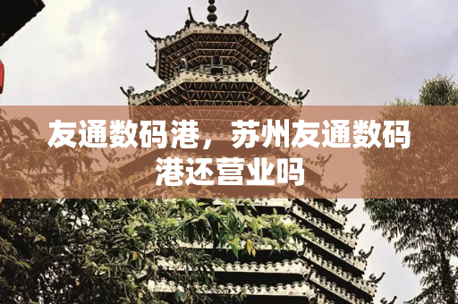 友通数码港，苏州友通数码港还营业吗