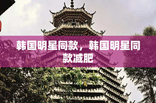 韩国明星同款，韩国明星同款减肥