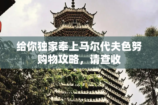 给你独家奉上马尔代夫色努购物攻略，请查收