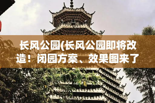 长风公园(长风公园即将改造！闭园方案、效果图来了→)