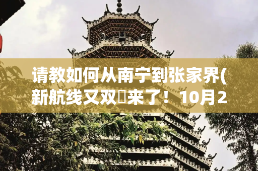 请教如何从南宁到张家界(新航线又双叒来了！10月27日川航将开通南宁飞张家界航线)