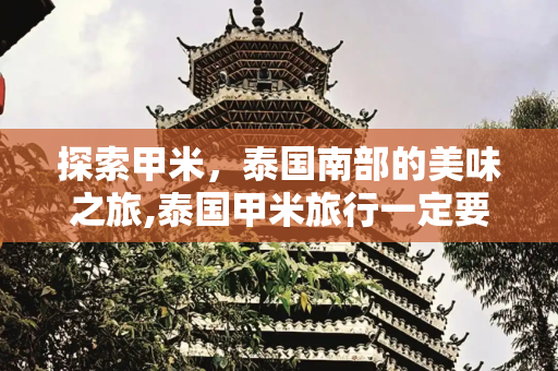 探索甲米，泰国南部的美味之旅,泰国甲米旅行一定要去尝一尝的地道美食