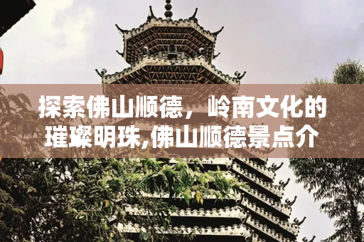 探索佛山顺德，岭南文化的璀璨明珠,佛山顺德景点介绍