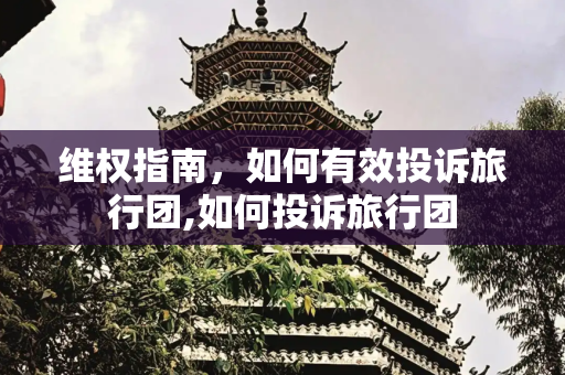 维权指南，如何有效投诉旅行团,如何投诉旅行团
